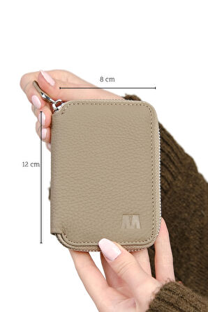 Hakiki Deri Unisex Fermuarlı Cüzdan | Lotus 1616