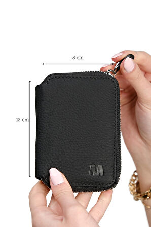 Hakiki Deri Unisex Fermuarlı Cüzdan | Lotus 1616