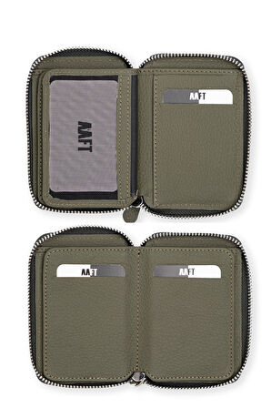 Hakiki Deri Unisex Fermuarlı Cüzdan | Lotus 1616