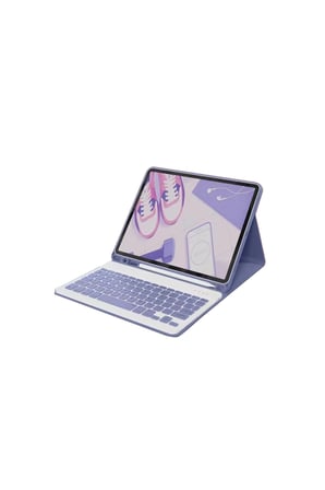Apple İpad 10.2 (9.nesil) Kılıf Kc01 Smart Klyeli Tablet Kılıfı - Derin Mor