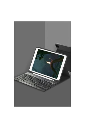 Apple İpad Pro 12.9 (2022) Kılıf Kc01 Smart Klyeli Tablet Kılıfı - Siyah