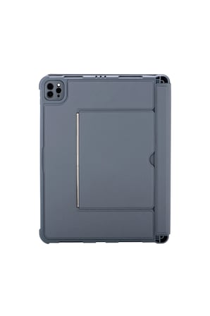 Apple T5510d İpad Pro 13 (2024) Kılıf Palermo Ledli Klyeli Standlı Tablet Kılıfı - Siyah