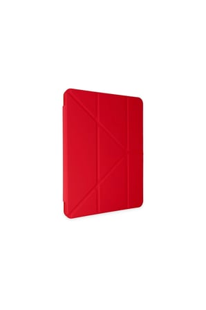 Apple İpad 2022 10.9 (10.nesil) Kılıf Kalemlikli Mars Tablet Kılıfı - Kırmızı