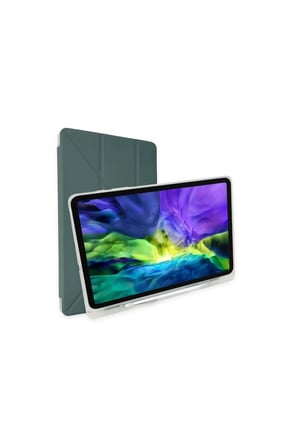 Apple İpad 2022 10.9 (10.nesil) Kılıf Kalemlikli Mars Tablet Kılıfı - Koyu Yeşil
