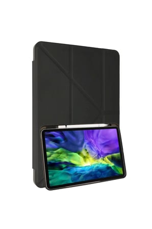 Apple İpad 10.2 (8.nesil) Kılıf Kalemlikli Mars Tablet Kılıfı - Koyu Gri