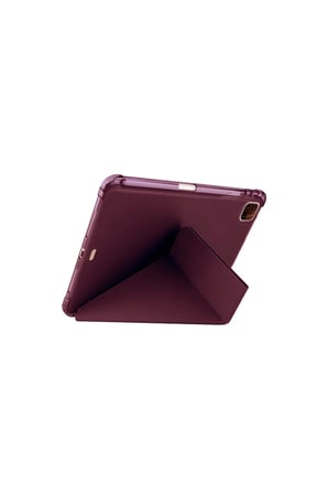 Apple İpad Air 13 (2024) Kılıf Kalemlikli Mars Tablet Kılıfı - Mürdüm