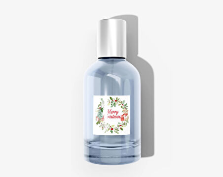 Yılbaşı Etiket Ayıcıklı-1, Merry Christmas, 4 Cm-55 Adet Folyo Sticker