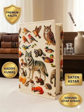 PREMİUM KALİTE NARNİA ESİNTİSİ KADİFE KİTAP KILIFI (SATEN ASTARLI, YERLEŞİK DOKUMA AYRAÇLI, ÇİFT DİKİŞLİ DAYANIKLI TASARIM)