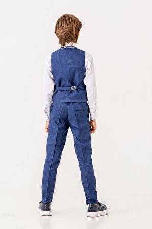 Papyonlu Yelekli Takım Elbise 3005