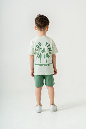 Good Time Baskılı Şortlu Takım 50305