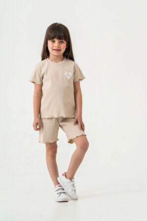 So Cute Nakışlı Şortlu Takım 50355