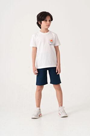 Beach Side Sırt Baskılı Erkek Çocuk Takım 50605