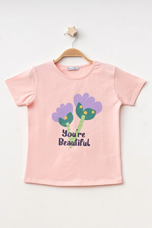 You're Beautiful Baskılı Kız Tişört 50451