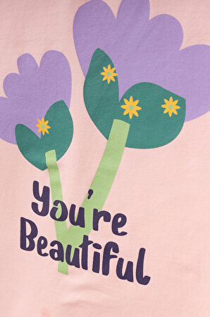 You're Beautiful Baskılı Kız Tişört 50451