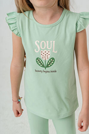 Lale Baskılı Kız Çocuk Takım 50361