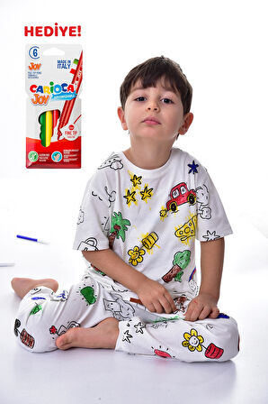 Figürlü Boyanabilir Pijama Takımı  41319