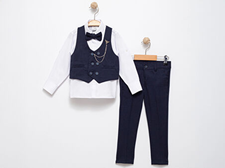 Papyonlu Yelekli Takım Elbise 5350