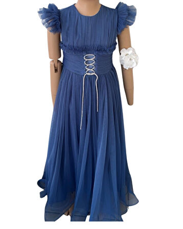 Beli Taşlı Püsküllü Abiye 3005