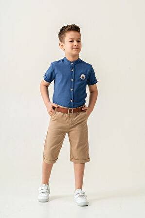 Hakim Yaka Şortlu Erkek Çocuk Takım 2544