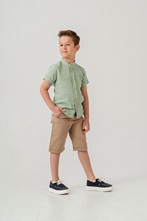 Hakim Yaka Şortlu Erkek Çocuk Takım 2551