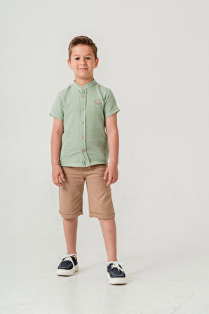 Hakim Yaka Şortlu Erkek Çocuk Takım 2551