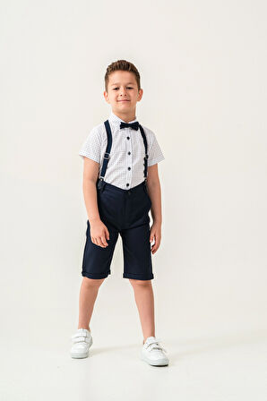 Desenli Papyonlu Erkek Çocuk Takım 2536