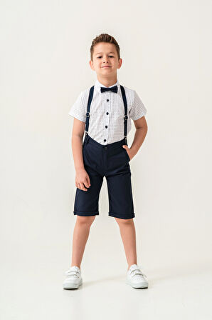 Desenli Papyonlu Erkek Çocuk Takım 2536