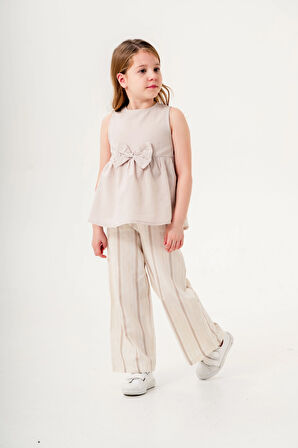 Kurdela Detaylı Kız Çocuk Takım 3834