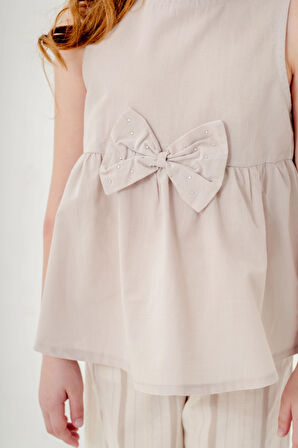 Kurdela Detaylı Kız Çocuk Takım 3834