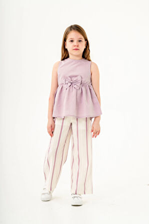 Kurdela Detaylı Kız Çocuk Takım 3834