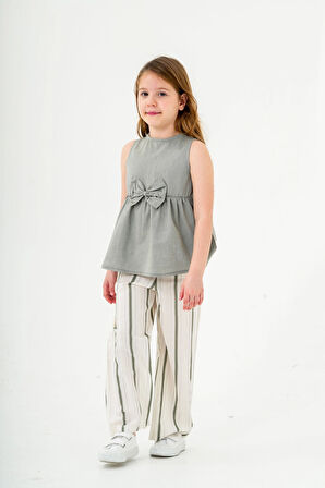 Kurdela Detaylı Kız Çocuk Takım 3834