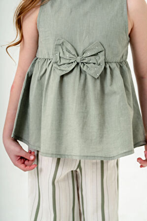 Kurdela Detaylı Kız Çocuk Takım 3834