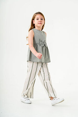 Kurdela Detaylı Kız Çocuk Takım 3834