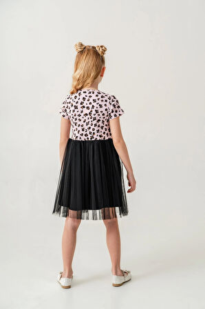 Çiçek Desenli Bolero Detaylı Kız Çocuk Elbise 008