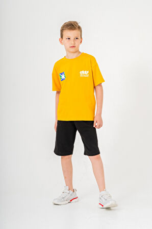 Sırtı Baskılı Şortlu Erkek Çocuk Takım 051