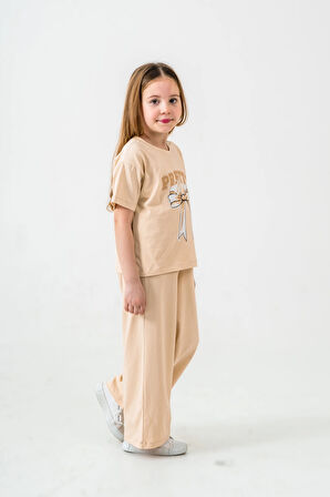 Pretty Girl Baskılı Kız Çocuk Takım 033