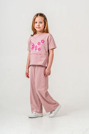 Kelebek Baskılı Kız Çocuk Takım 034