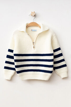 Çizgili Triko Kazak 4099