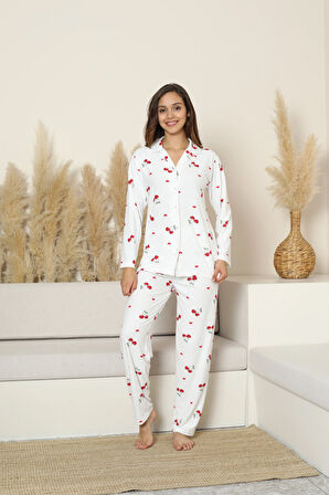 Desenli Kadın Pijama Takımı 14104