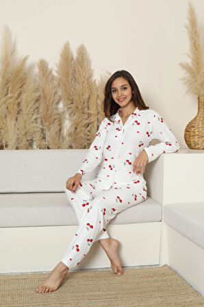 Desenli Kadın Pijama Takımı 14104