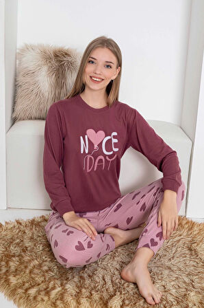Desenli Kadın Pijama Takımı 2081