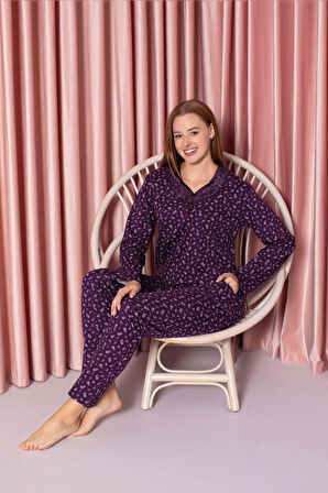 Desenli Kadın Pijama Takımı 3021