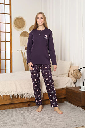 Desenli Kadın Pijama Takımı 10093