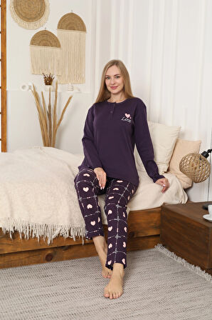 Desenli Kadın Pijama Takımı 10093