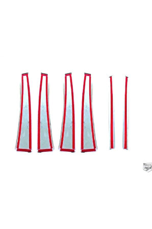 Vw Passat B6 Uyumlu Krom Kapı Direği 6 Parça 2005-2011 Arası Paslanmaz Çelik