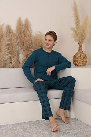 Desenli Erkek Pijama Takımı 16675