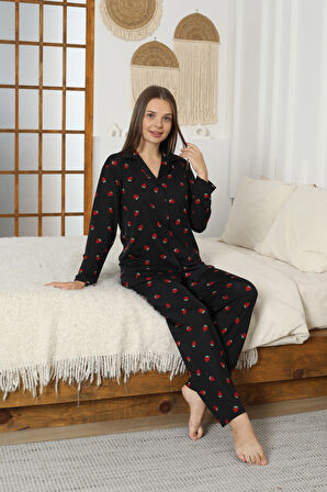 Desenli Kadın Pijama Takımı 3308