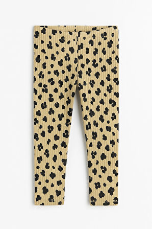 Leopar Desenli Kız Çocuk 2'li Tayt 20605-3