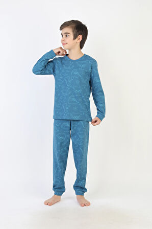 Dinazor Desenli Erkek Çocuk Pijama Takımı 51527