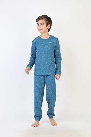 Dinazor Desenli Erkek Çocuk Pijama Takımı 51527
